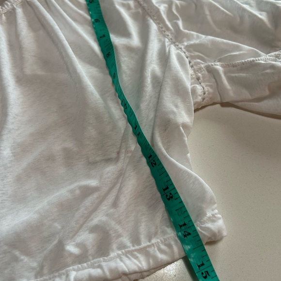 Free People White Crop Beach Top With Long Tiered Sleeves - Picture 15 of 15